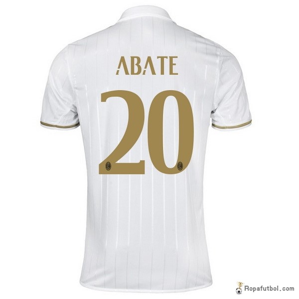 Camiseta AC Milan Replica Segunda Ropa Abate 2016/17 Blanco